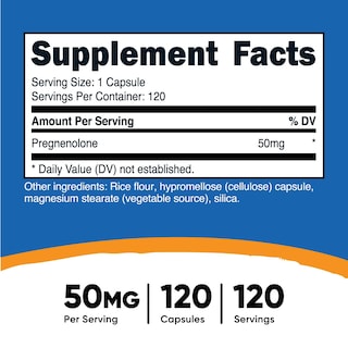 Foto 2 | Suplemento Nutricost Pregnenolone 50 Mg 120 Cápsulas - Venta Internacional.