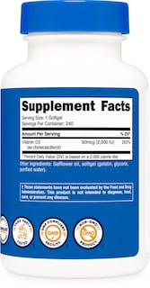 Foto 5 | Suplemento Nutricost Vitamina D3 2000 Ui 240 Cápsulas - Venta Internacional