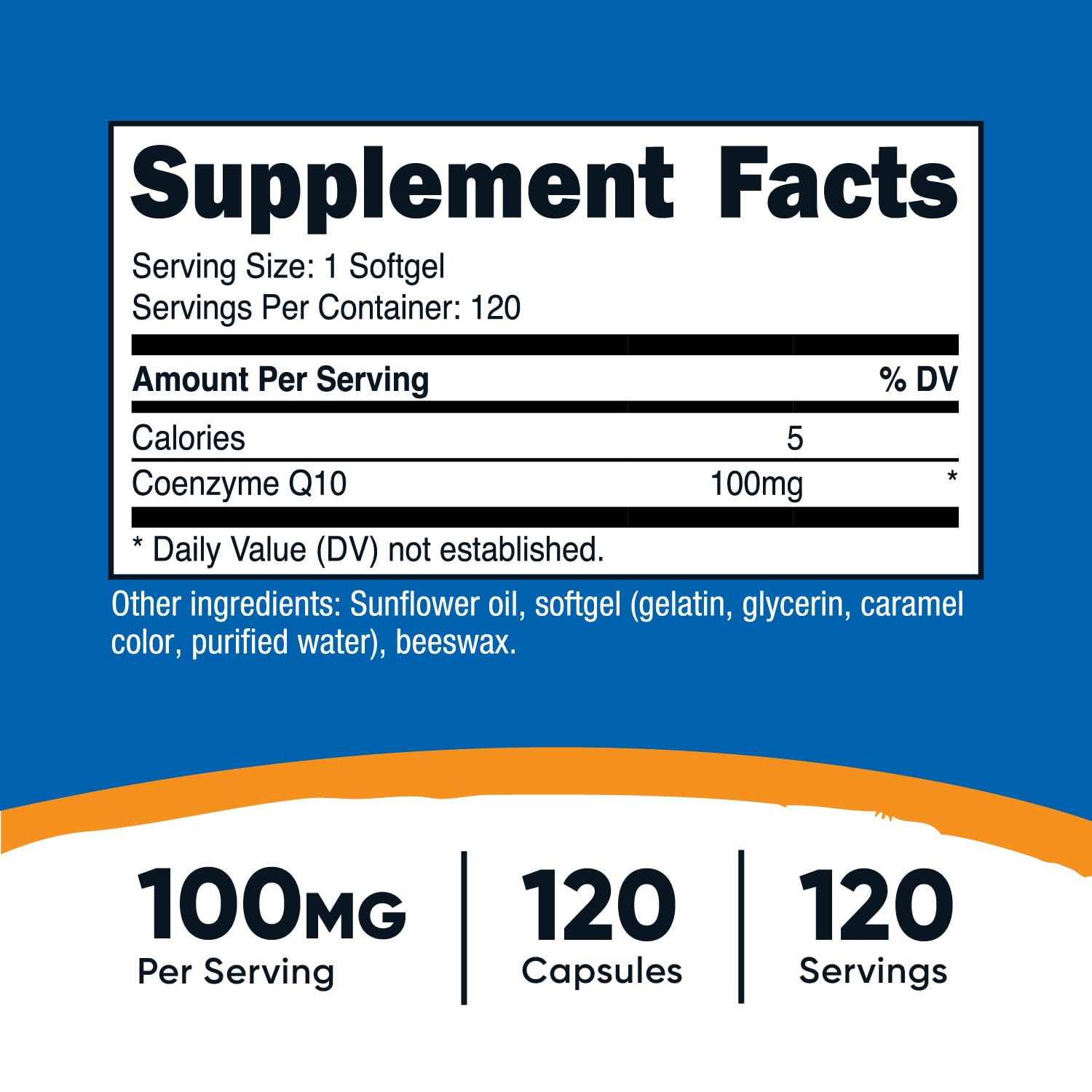 Foto 3 pulgar | Suplemento De Coq10 Nutricost, Cápsulas Blandas, 100 Mg, 120 Porciones - Venta Internacional.