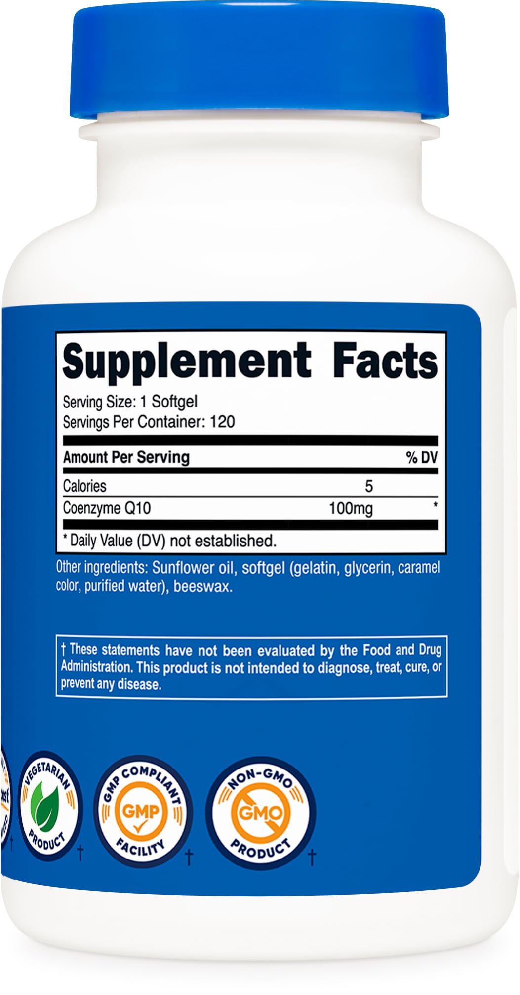 Foto 6 pulgar | Suplemento De Coq10 Nutricost, Cápsulas Blandas, 100 Mg, 120 Porciones - Venta Internacional.