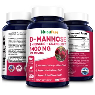 Foto 4 | Suplemento Del Complejo De D-manosa Nusapure 1400 Mg Con Hibisco Y Arándano - Venta Internacional.