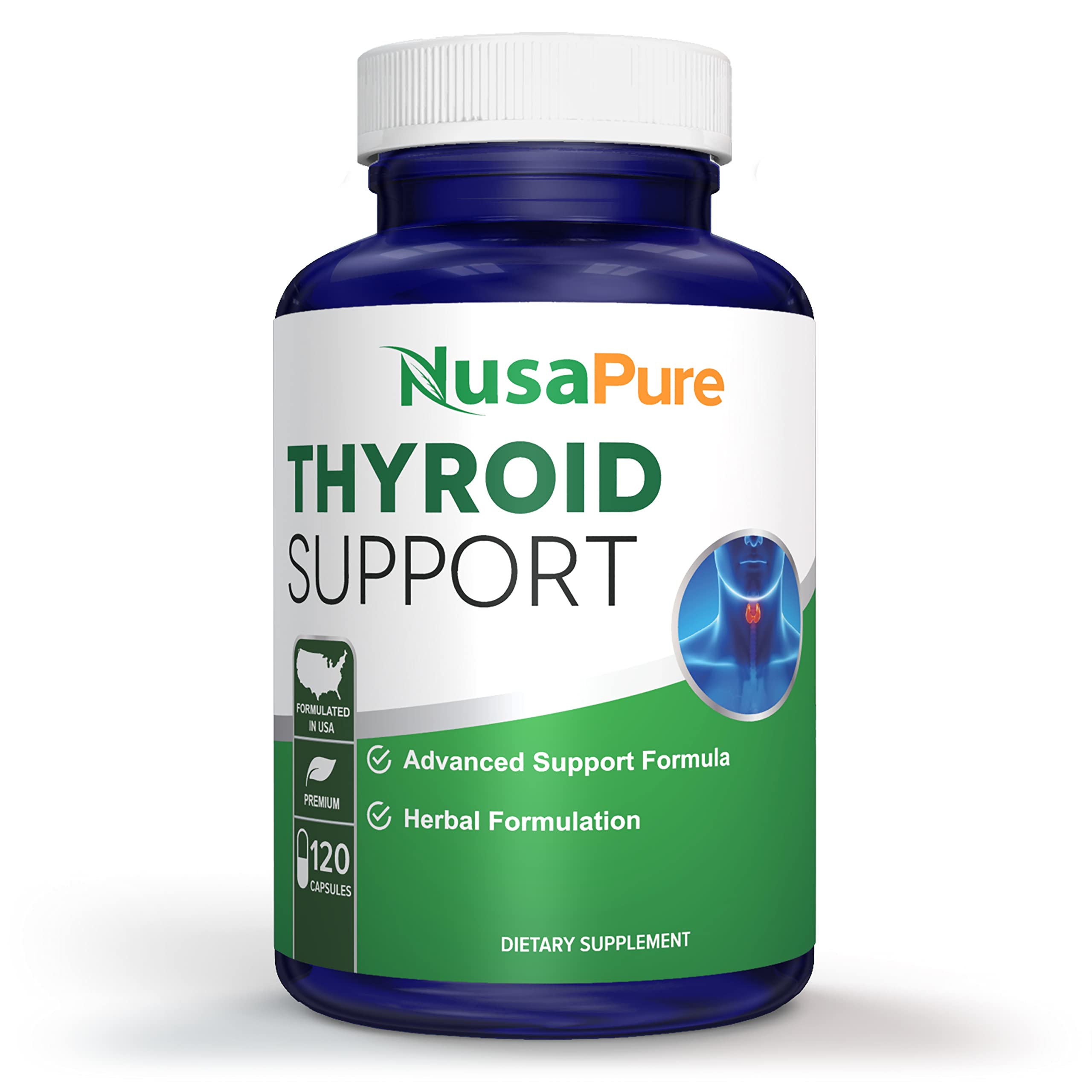 Foto 2 pulgar | Suplemento Nusapure Thyroid Support 120 Cápsulas Con Ashwaganda - Venta Internacional.