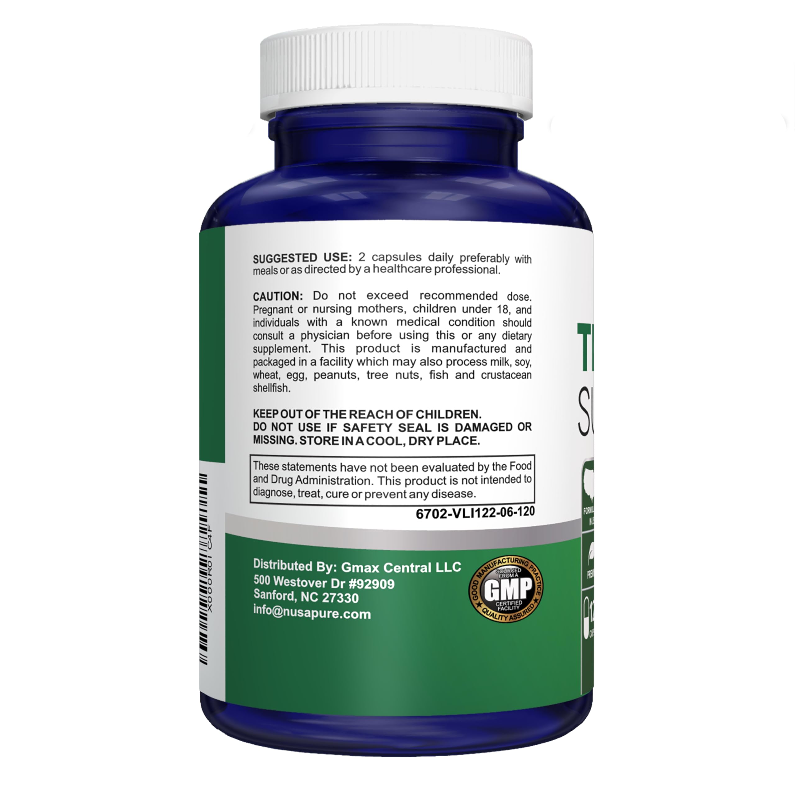 Foto 4 pulgar | Suplemento Nusapure Thyroid Support 120 Cápsulas Con Ashwaganda - Venta Internacional.