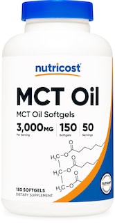 Foto 1 | Cápsulas Blandas De Aceite Mct Nutricost 1000 Mg 150 Cápsulas Blandas - Venta Internacional.