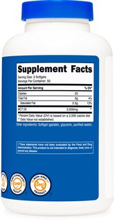 Foto 5 | Cápsulas Blandas De Aceite Mct Nutricost 1000 Mg 150 Cápsulas Blandas - Venta Internacional.