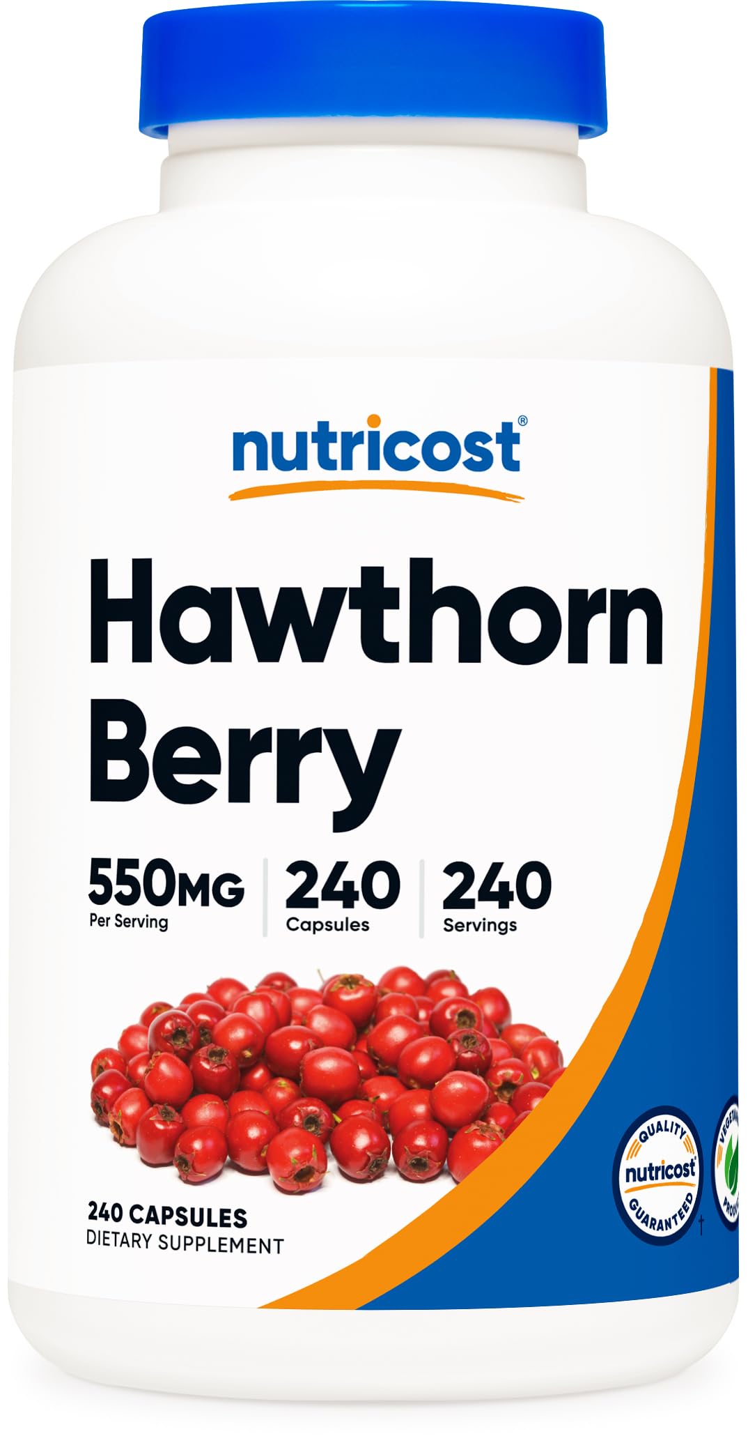 Foto 1 | Suplemento Nutricost, Cápsulas De Bayas De Espino Blanco, 550 Mg, 240 Unidades - Venta Internacional.