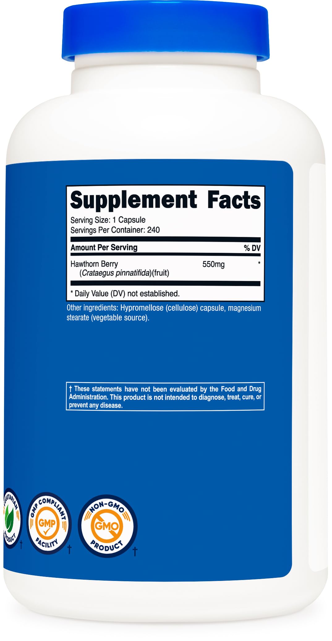 Foto 6 pulgar | Suplemento Nutricost, Cápsulas De Bayas De Espino Blanco, 550 Mg, 240 Unidades - Venta Internacional.