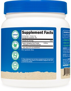 Foto 5 | Suplemento Nutricost De Raíz De Astrágalo Orgánico En Polvo, 454 G - Venta Internacional.