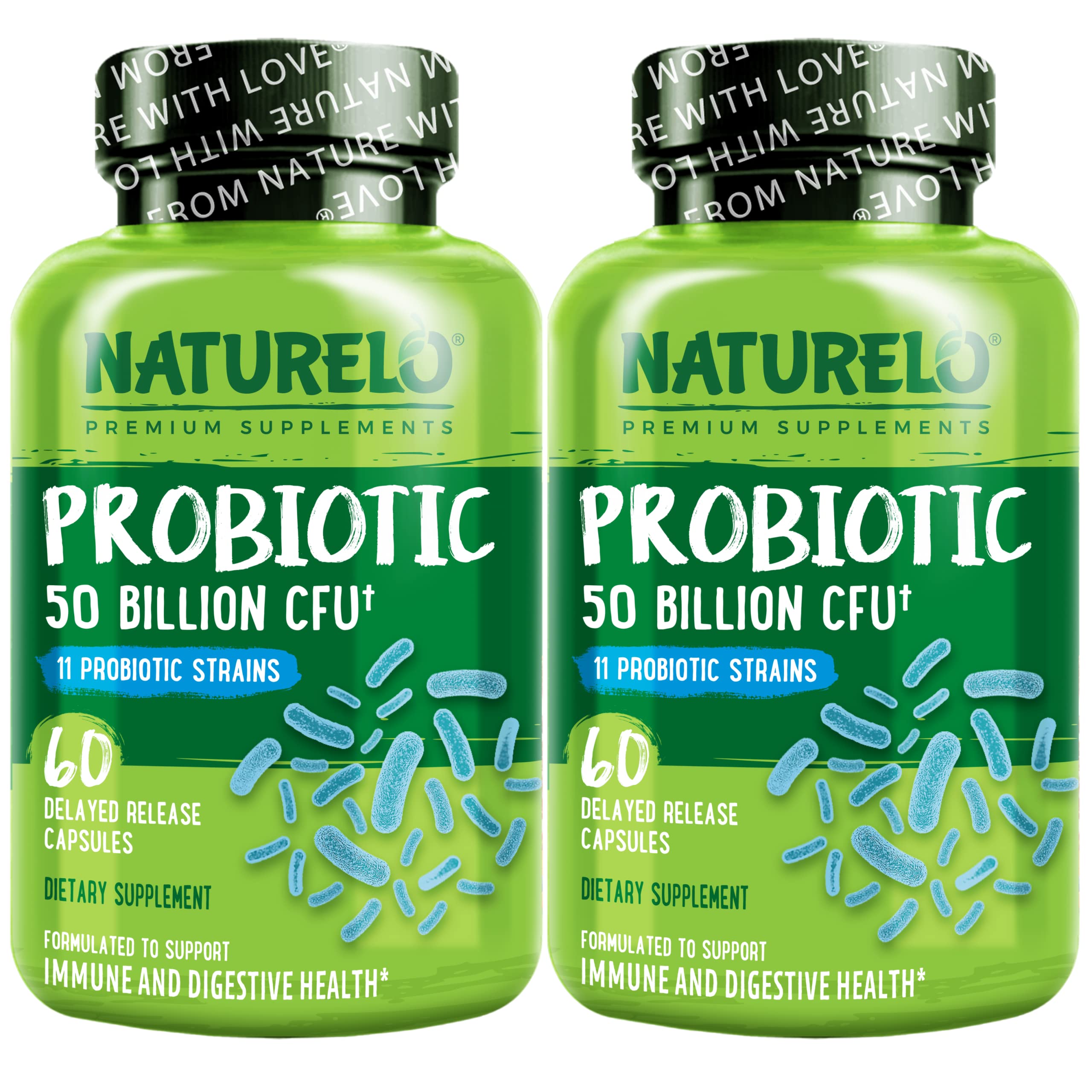 Suplemento Probiótico Naturelo 50 Mil Millones De Cfu 60 Cápsulas (x2) - Venta Internacional.