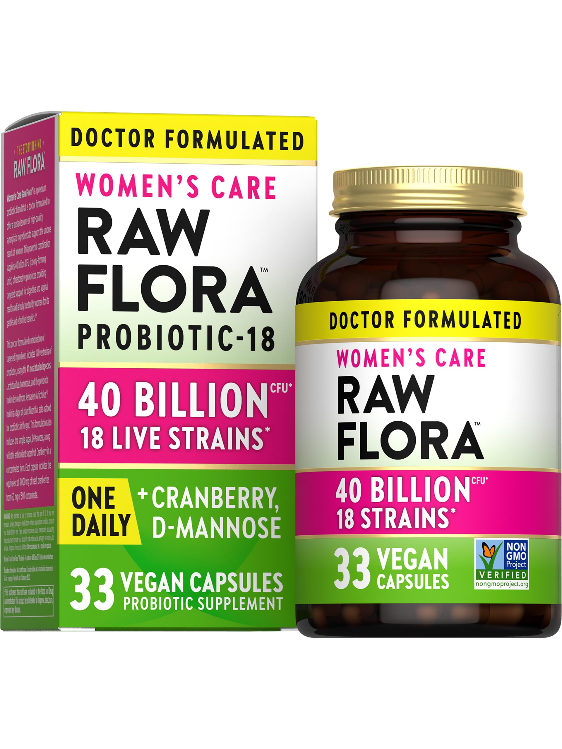 Foto 2 pulgar | Probiotic Nature's Truth Raw Flora Para Mujer, 40 G De Cfu, 33 Cápsulas Veganas - Venta Internacional.