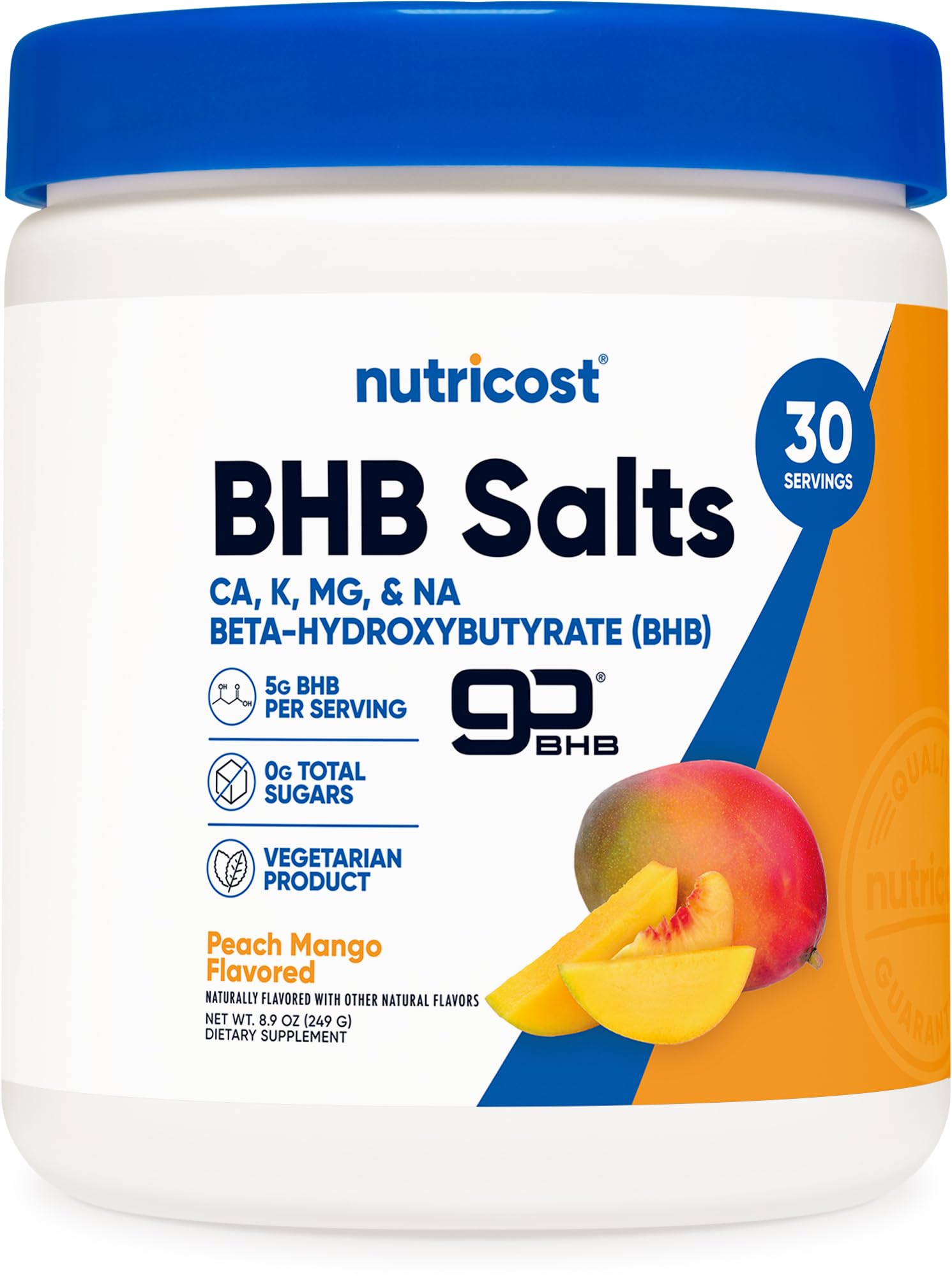 Foto 2 pulgar | Mezcla Para Bebidas Bhb Salts Nutricost Con Sabor A Melocotón Y Mango, 30 Porciones - Venta Internacional.
