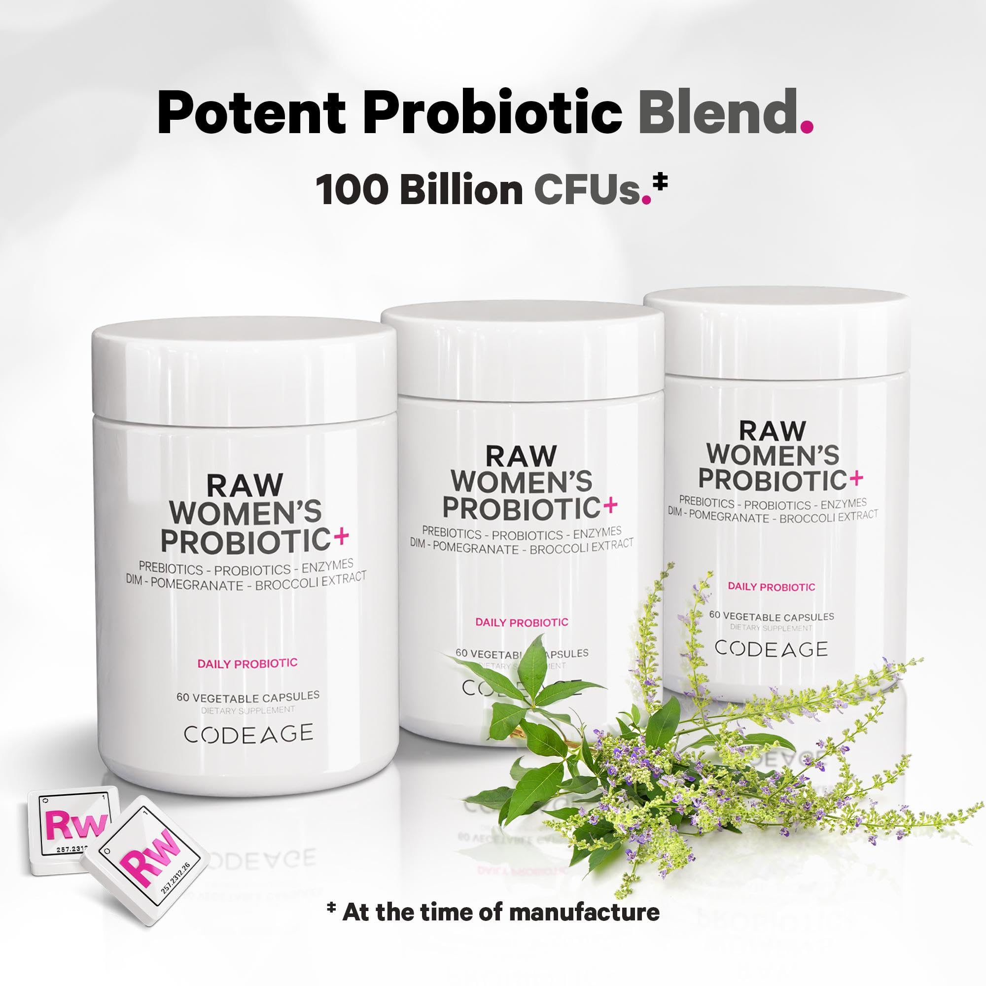 Foto 6 pulgar | Suplemento Codeage Raw Probiotics Women Digestive 100 Mil Millones De Cfu - Venta Internacional.