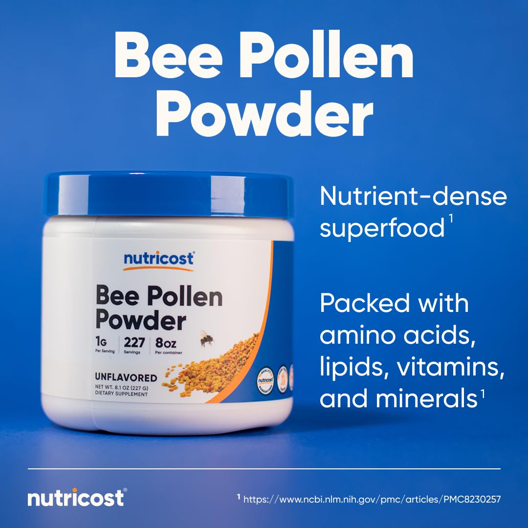 Foto 7 pulgar | Polen De Abeja En Polvo Nutricost 227 Porciones 227 G Sin Gluten - Venta Internacional.