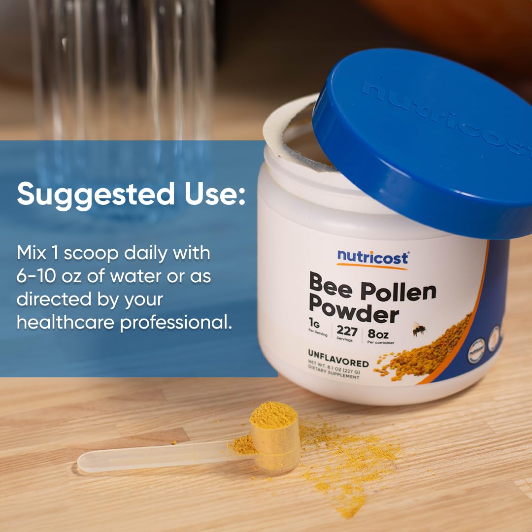 Foto 7 | Polen De Abeja En Polvo Nutricost 227 Porciones 227 G Sin Gluten - Venta Internacional.