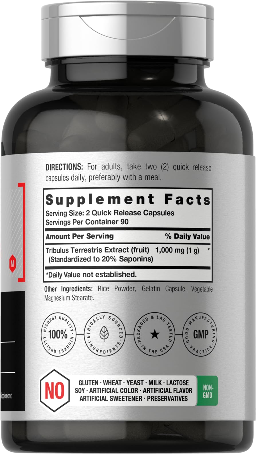 Foto 3 pulgar | Suplemento Horbäach Tribulus Terrestris 1000 Mg 180 Cápsulas - Venta Internacional.
