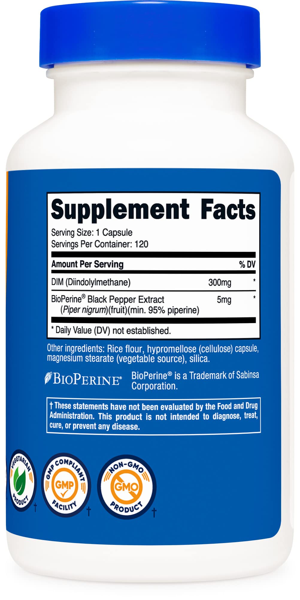 Foto 5 pulgar | Suplemento Nutricost Dim (diindolilmetano) 300 Mg 120 Cápsulas - Venta Internacional.