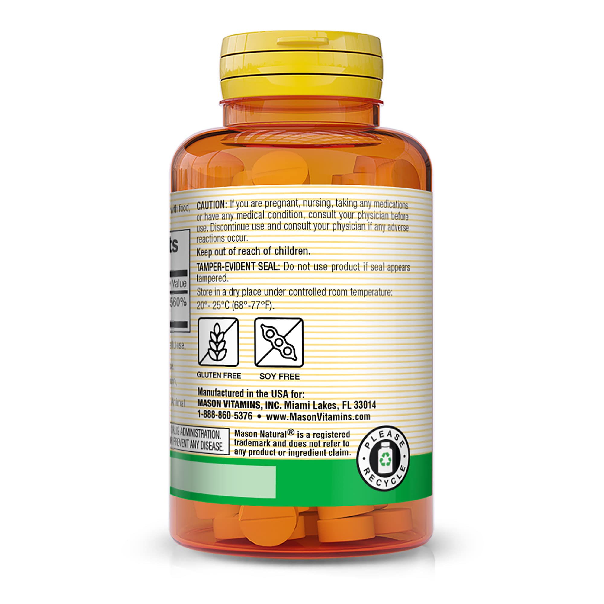 Foto 4 pulgar | Suplemento Mason Natural de Vitamina C 500 mg 100 Comprimidos - Venta Internacional