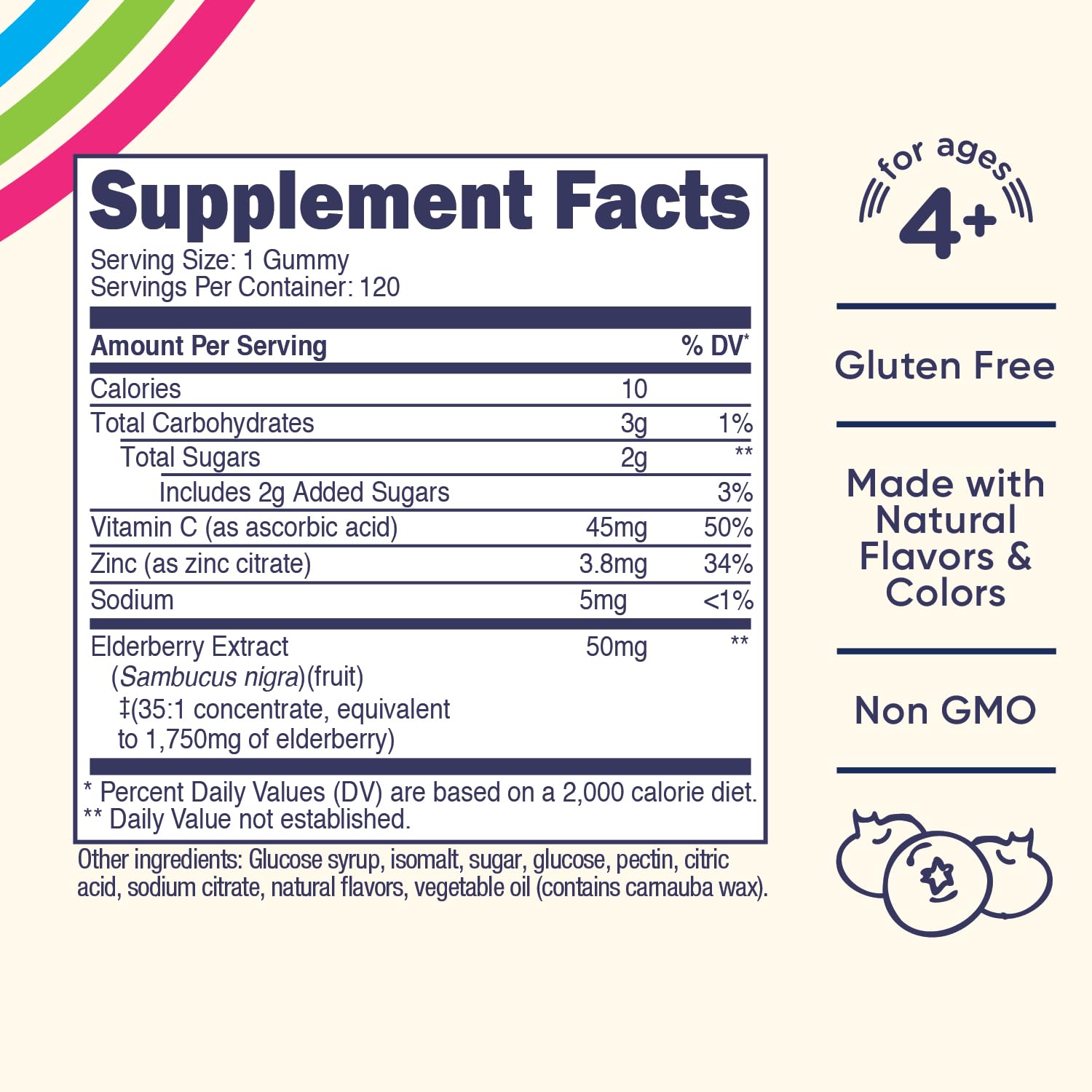 Foto 3 pulgar | Gomitas de Saúco Nutricost Kids con Zinc y Vitamina C 120 Unidades - Venta Internacional