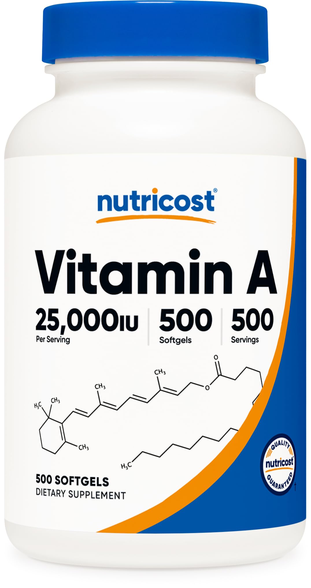 Foto 2 pulgar | Suplemento De Vitamina A Nutricost, 25.000 Ui, 500 Cápsulas Blandas - Venta Internacional.