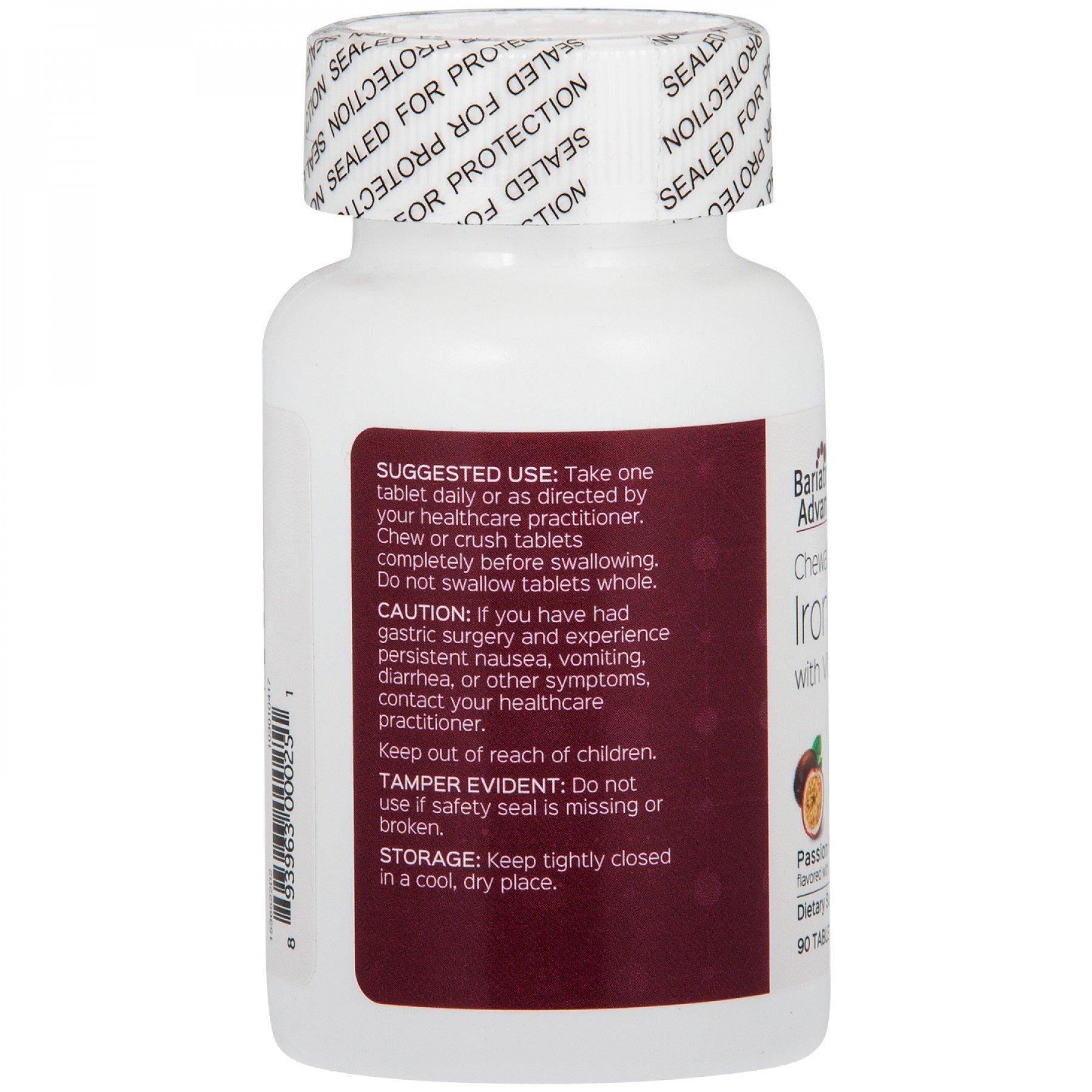 Foto 4 pulgar | Suplemento De Hierro Masticable Bariatric Advantage De 29 Mg Con Vitamina C - Venta Internacional.