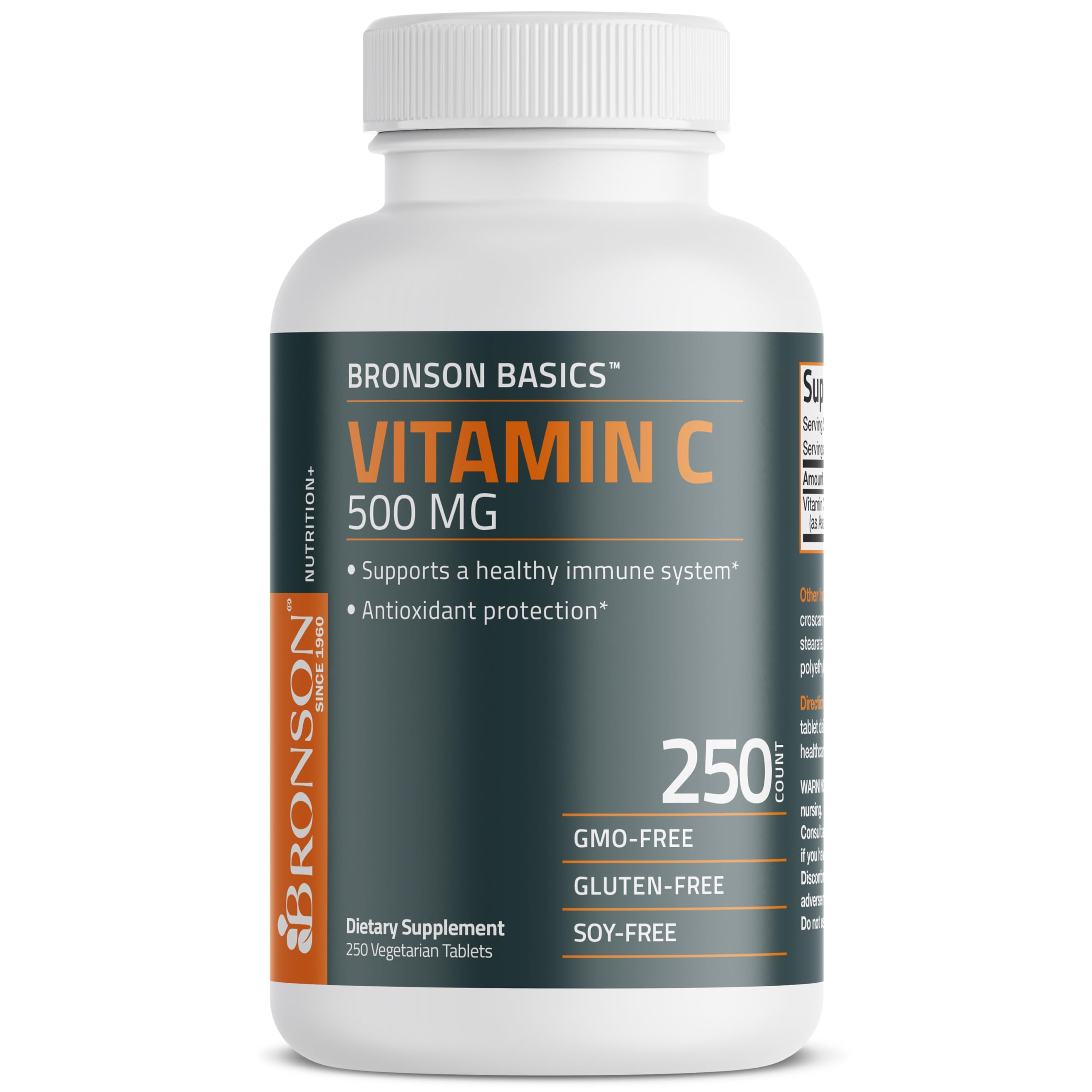 Foto 2 pulgar | Suplemento Bronson De Vitamina C 500 Mg 250 Comprimidos - Venta Internacional.
