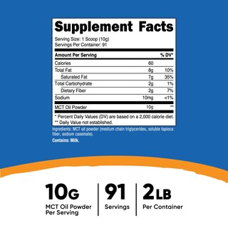 Foto 2 | Aceite Mct En Polvo Nutricost 907 G (907 Ml), Cero Carbohidratos Netos, Cetosis - Venta Internacional.