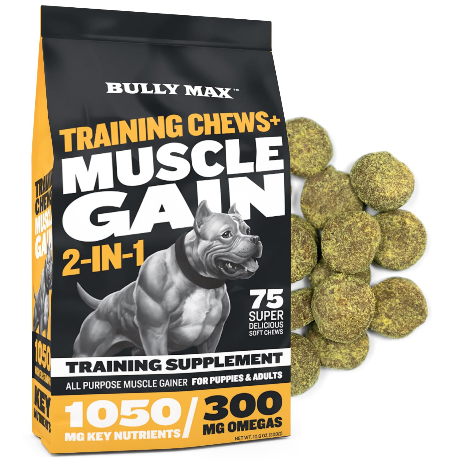 Foto 2 pulgar | Muscle Builder Soft Chews Bully Max Para Perros Y Cachorros, 75 Unidades - Venta Internacional.