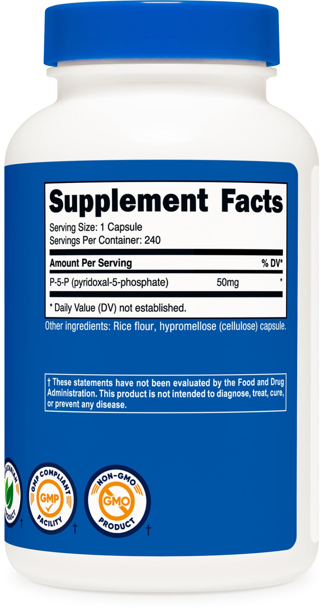 Foto 6 pulgar | Suplemento Nutricost P5p De Vitamina B6 50 Mg 240 Cápsulas - Venta Internacional.