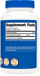 Foto 5 | Suplemento Nutricost P5p De Vitamina B6 50 Mg 240 Cápsulas - Venta Internacional.