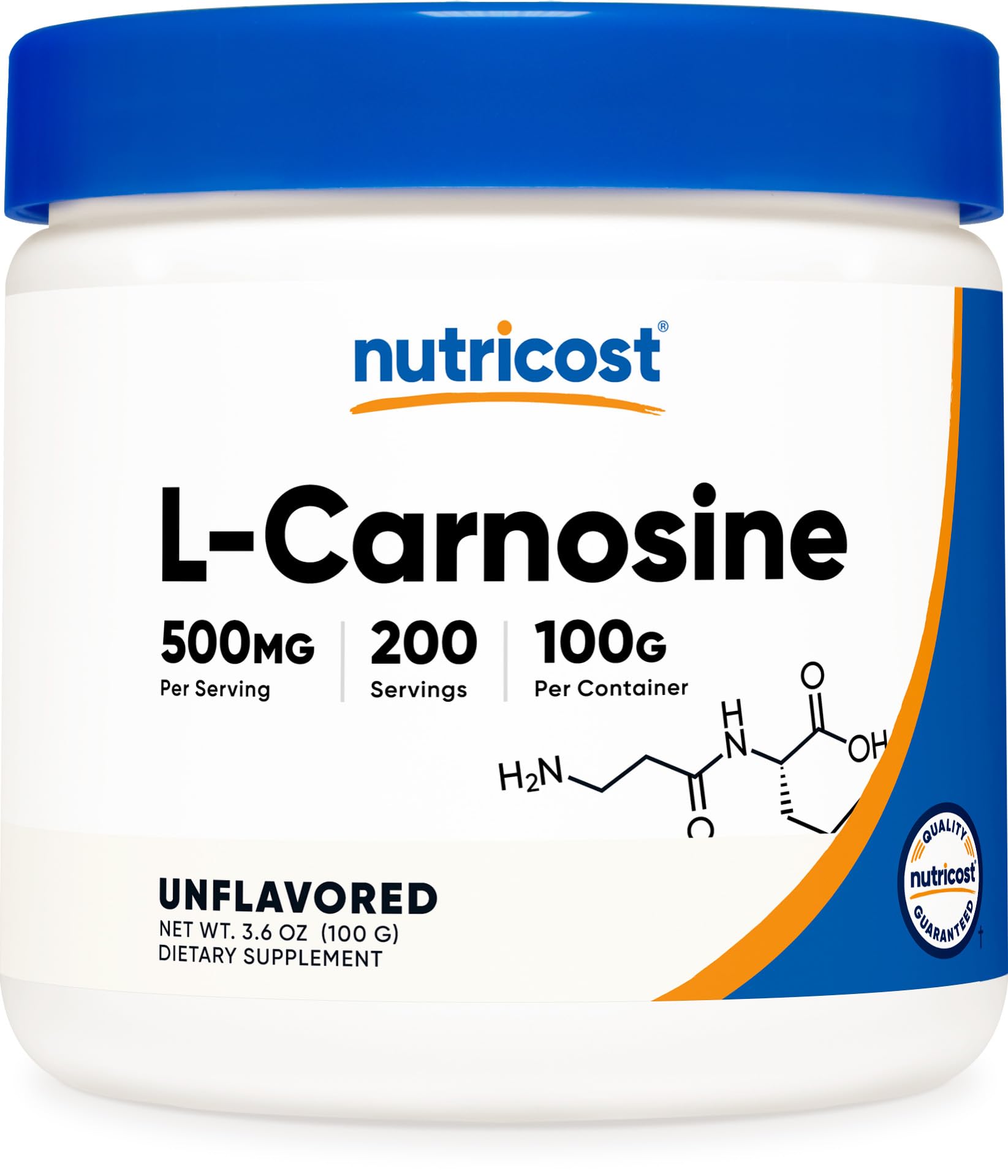 Foto 2 pulgar | Polvo de L-Carnosina Nutricost 100g sin OGM - Venta Internacional
