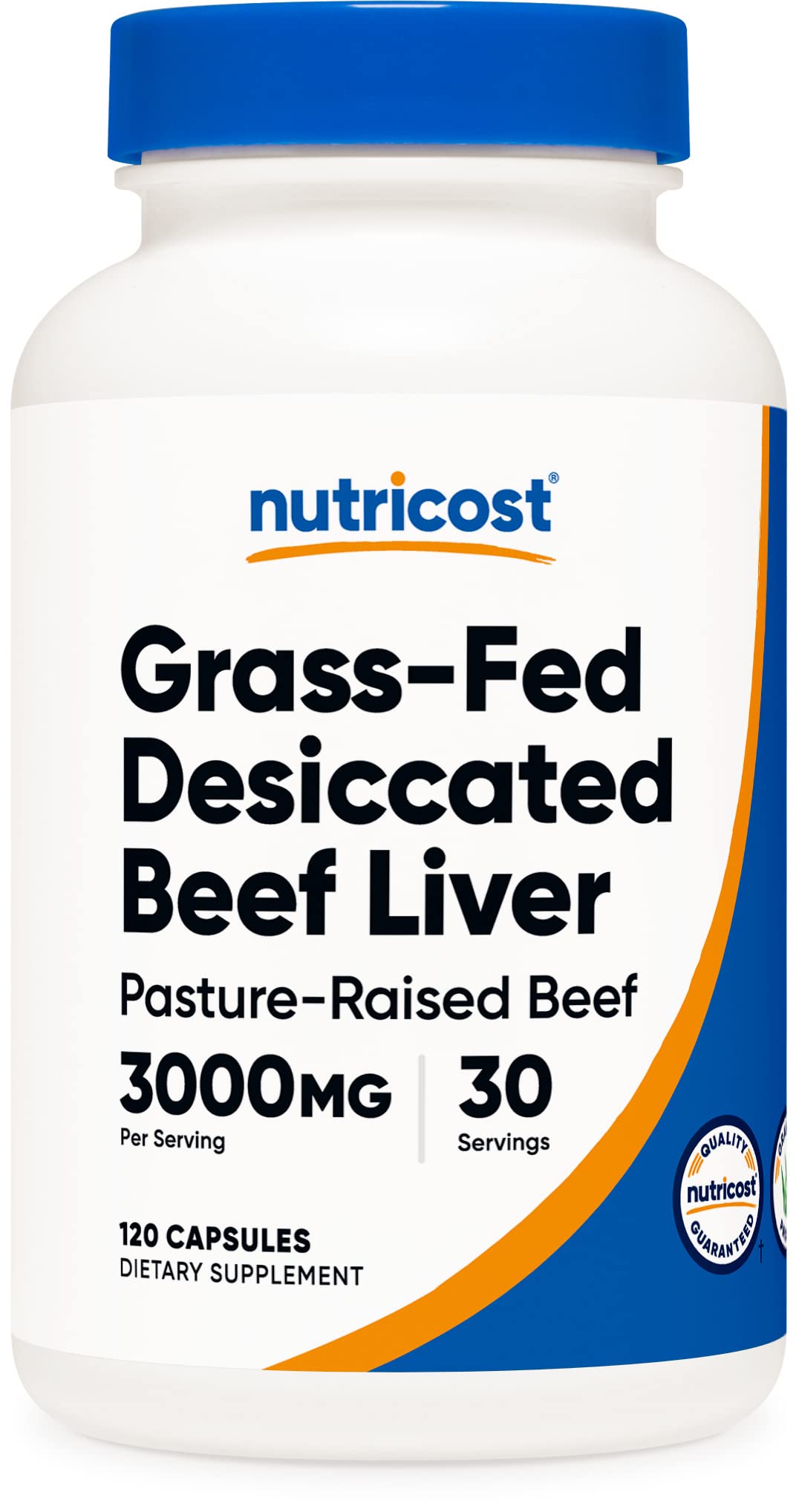 Foto 2 pulgar | Suplemento Nutricost De Hígado De Res Desecado 3000 Mg 120 Cápsulas - Venta Internacional.