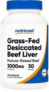 Foto 1 | Suplemento Nutricost De Hígado De Res Desecado 3000 Mg 120 Cápsulas - Venta Internacional.