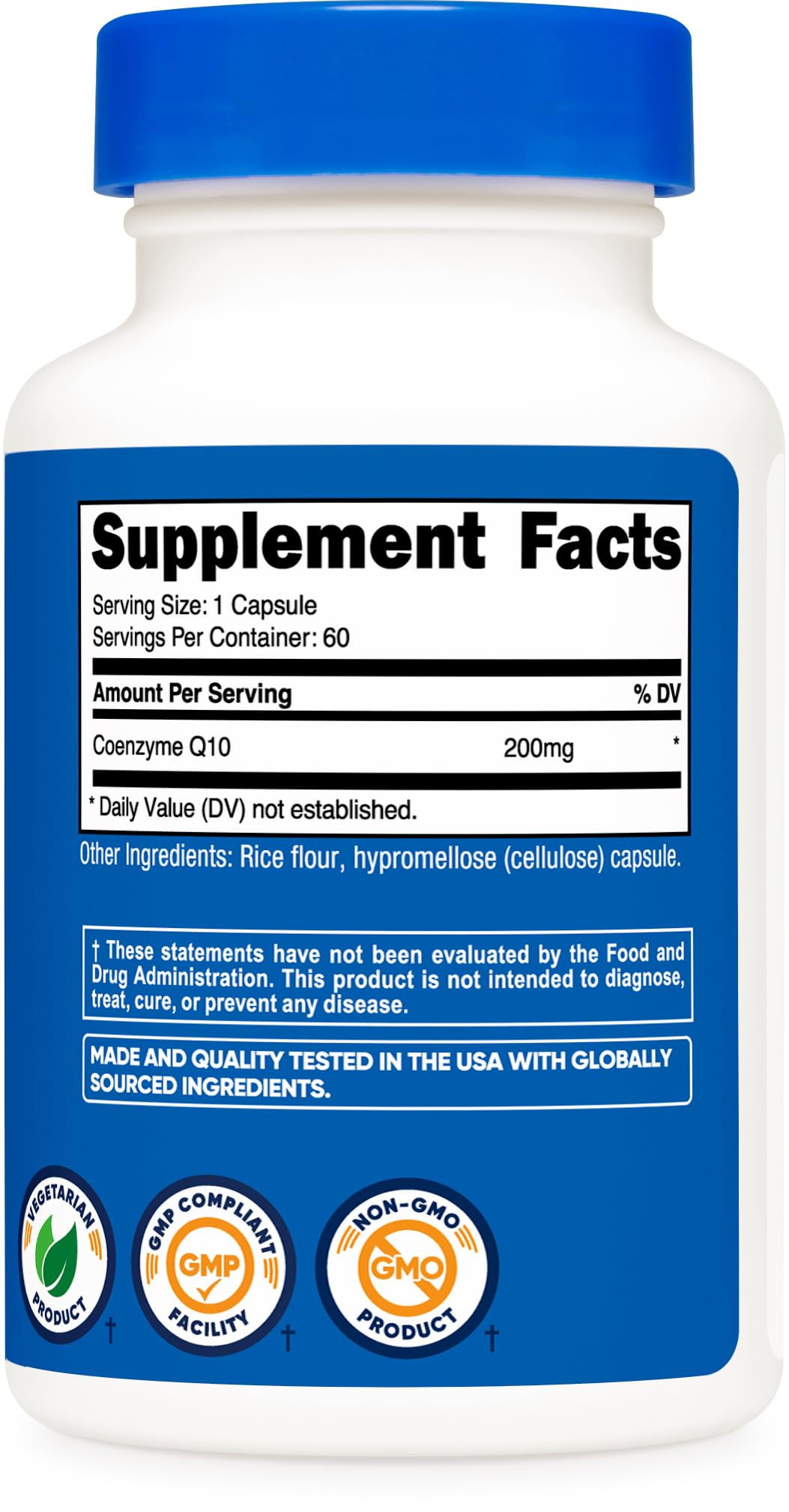 Foto 6 pulgar | Suplemento Nutricost Coq10 200 Mg 60 Cápsulas Vegetarianas - Venta Internacional.