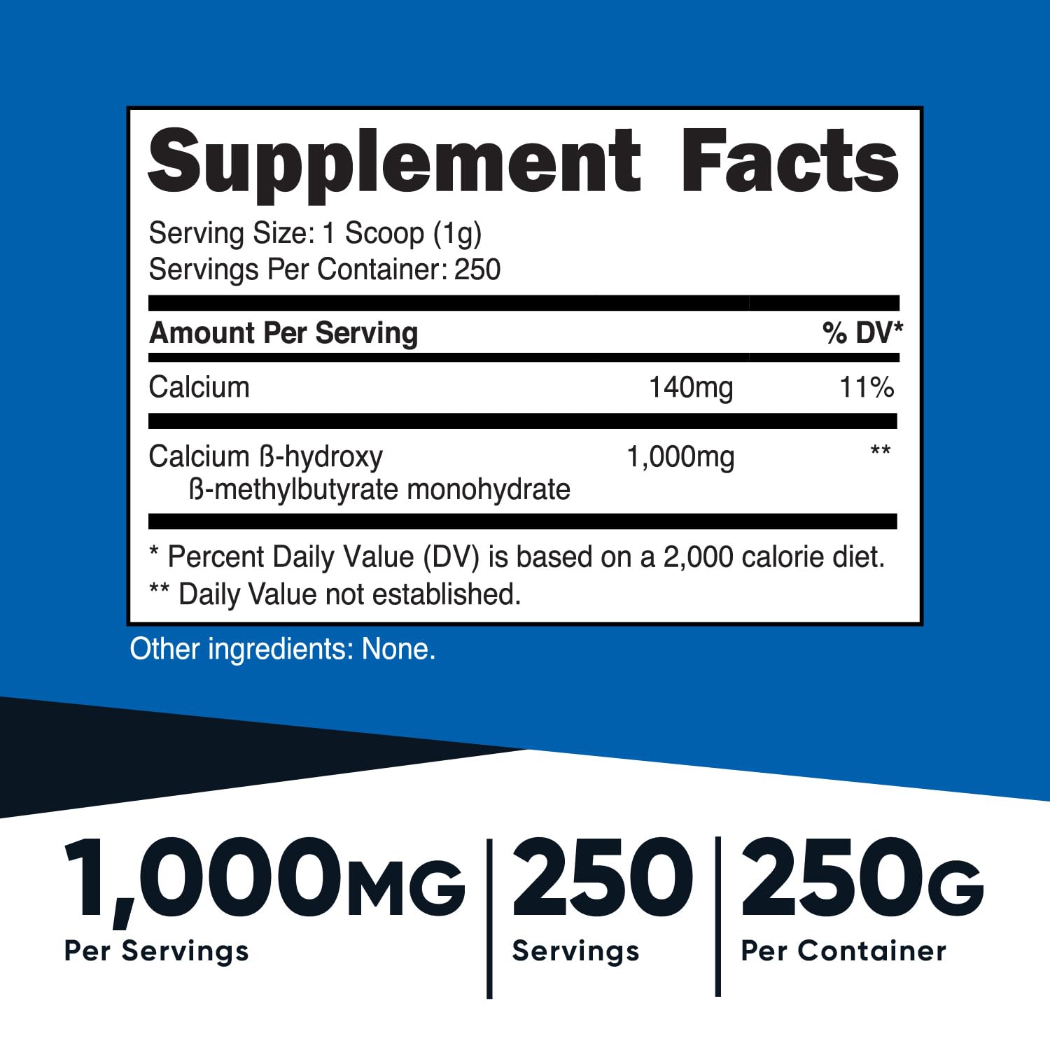 Foto 3 pulgar | Suplemento Nutricost Hmb En Polvo 250 G Con 1000 Mg Por Porción - Venta Internacional.
