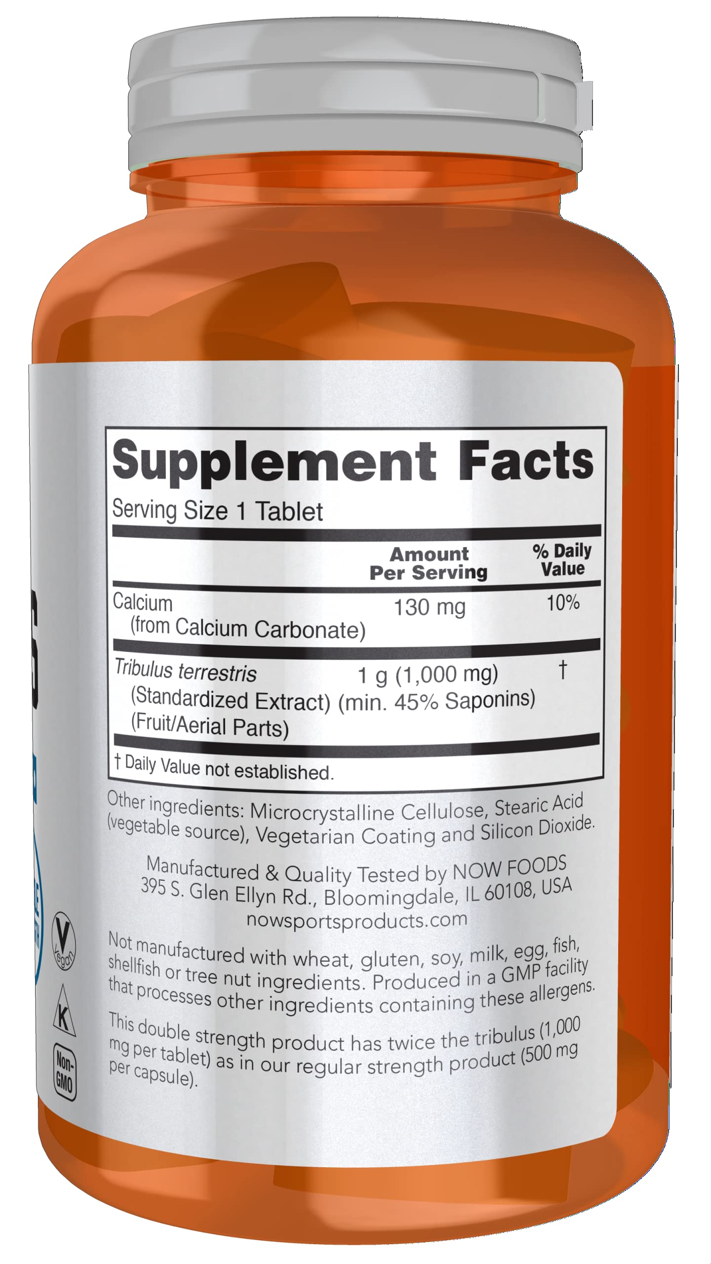 Foto 3 pulgar | Suplemento Now Foods Sports Nutrition Tribulus 1000 mg 180 Comprimidos - Venta Internacional