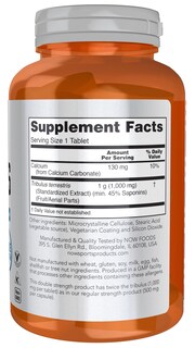 Foto 2 | Suplemento Now Foods Sports Nutrition Tribulus 1000 mg 180 Comprimidos - Venta Internacional