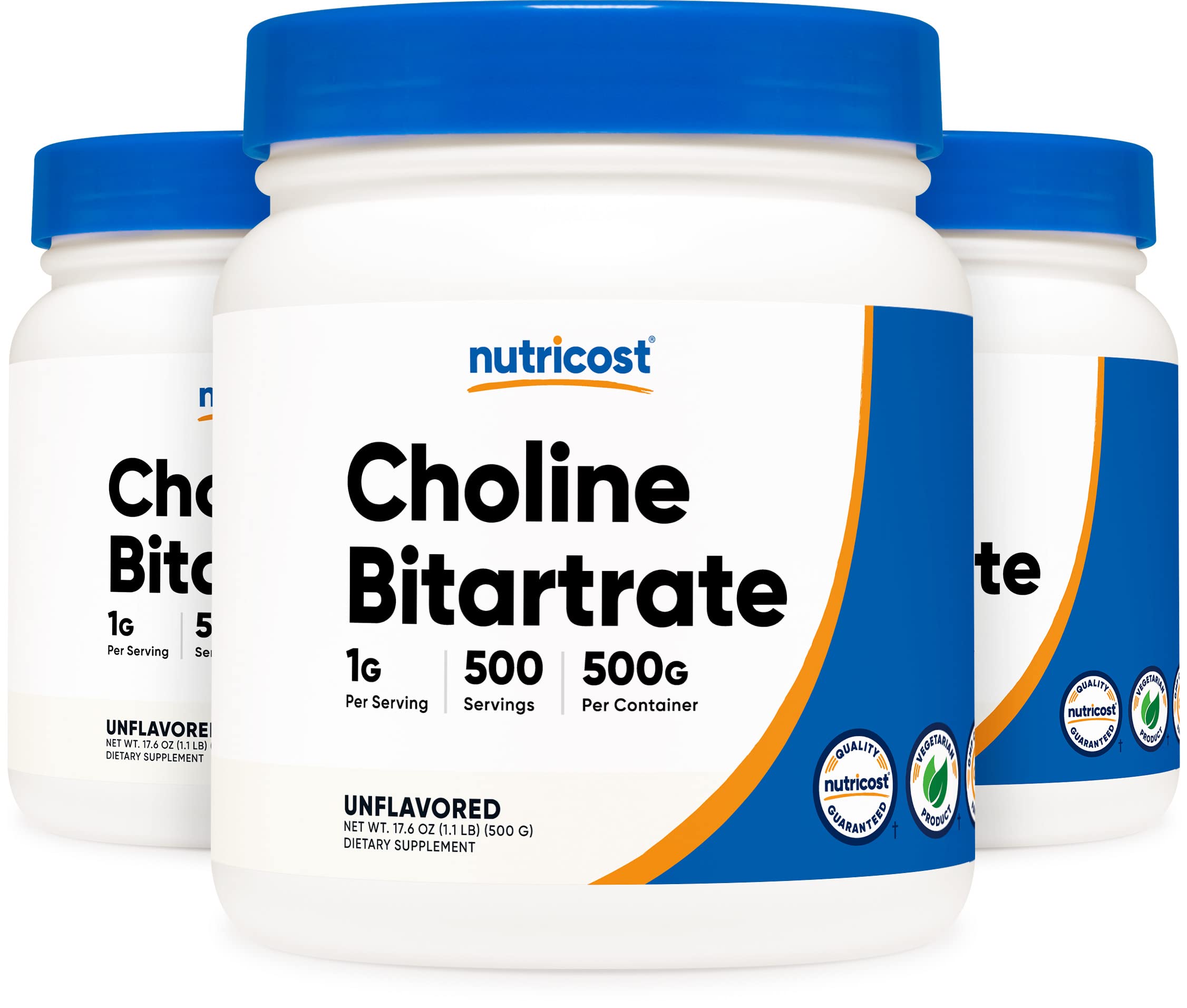 Foto 1 | Suplemento Nutricost De Bitartrato De Colina En Polvo 500 G (3 Veces) - Venta Internacional.