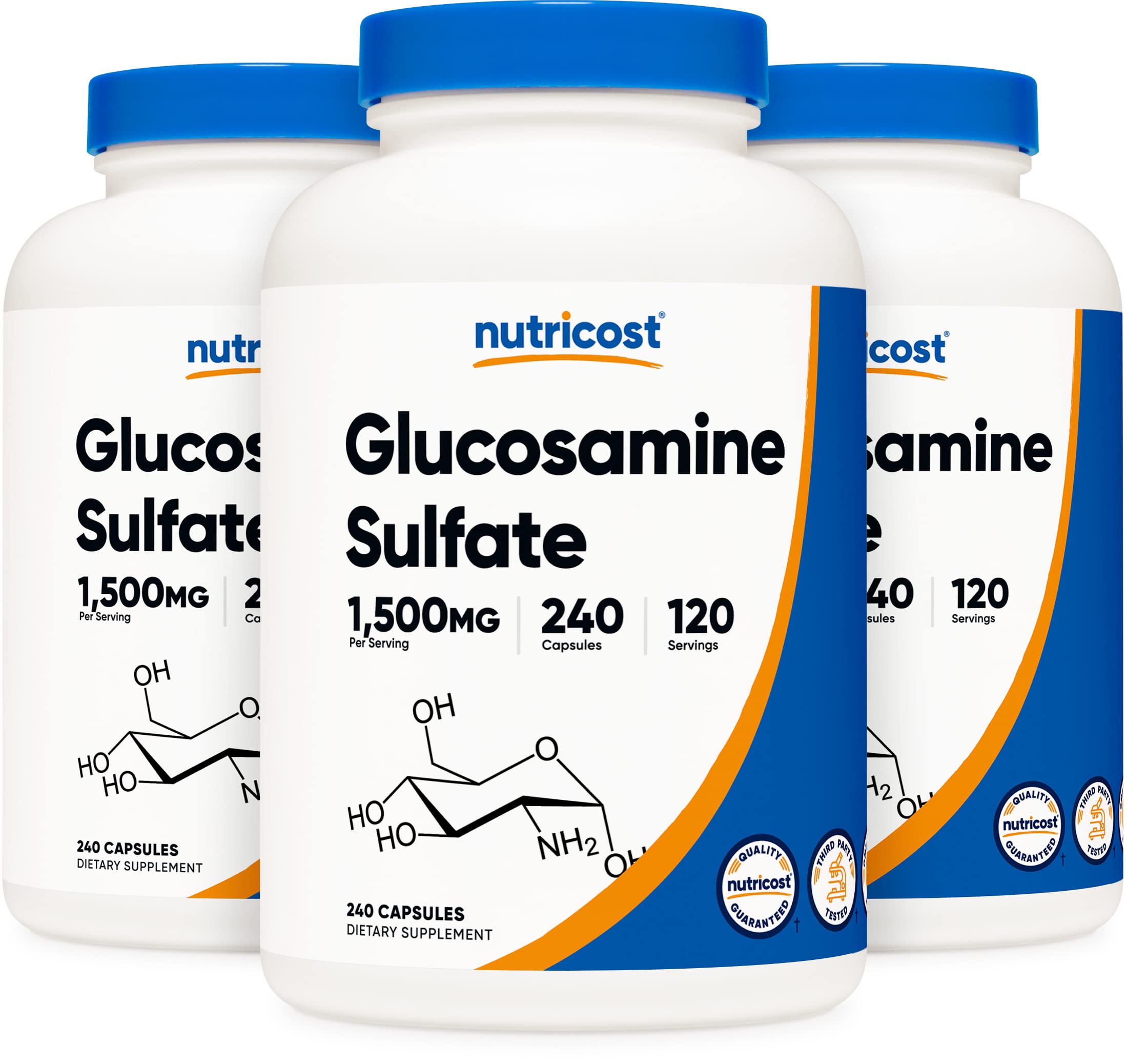 Foto 1 | Suplemento Nutricost Sulfato De Glucosamina 750 Mg 240 Cápsulas - Venta Internacional.