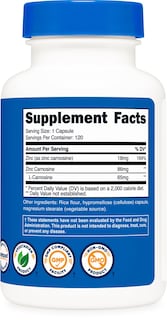 Foto 5 | Suplemento Nutricost, Zinc Y Carnosina, 86 Mg, 120 Cápsulas - Venta Internacional.