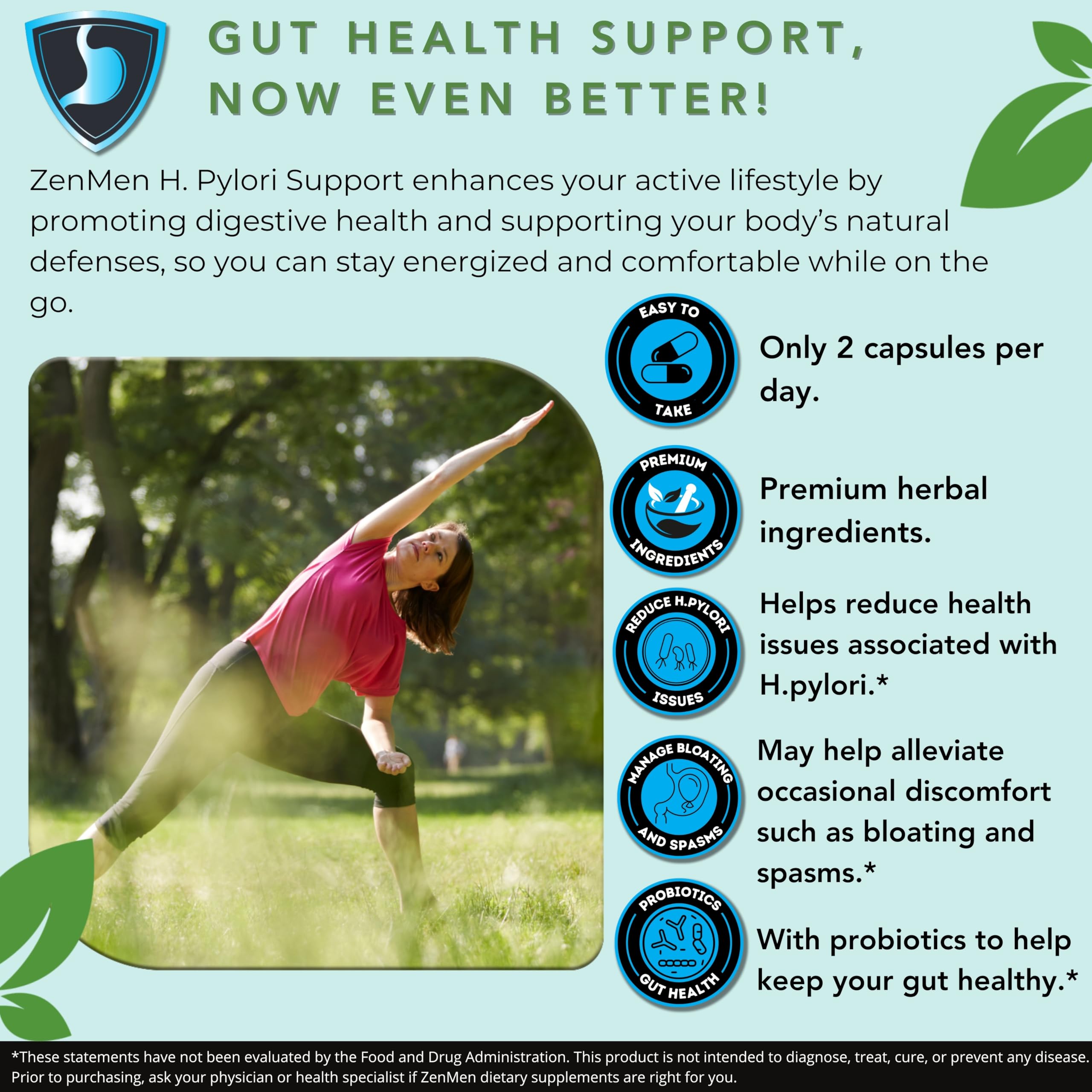 Foto 2 | Suplemento Zenmen H. Pylori Para Combatir El Lactobacillus Reuteri 60 Cápsulas - Venta Internacional.