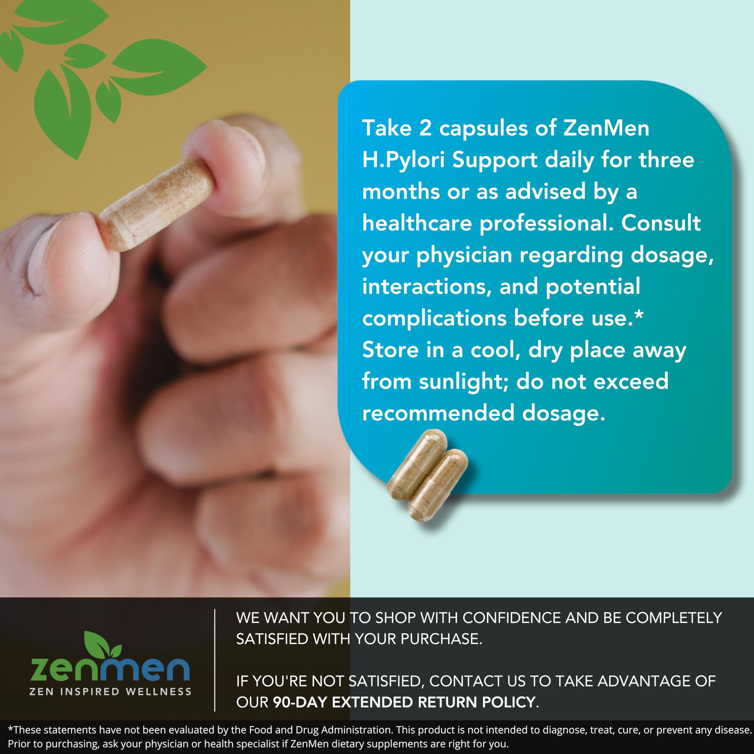 Foto 4 pulgar | Suplemento Zenmen H. Pylori Para Combatir El Lactobacillus Reuteri 60 Cápsulas - Venta Internacional.