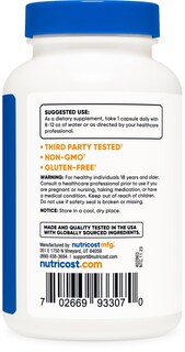 Foto 4 | Suplemento Nutricost L-triptófano 500 Mg 120 Cápsulas - Venta Internacional.