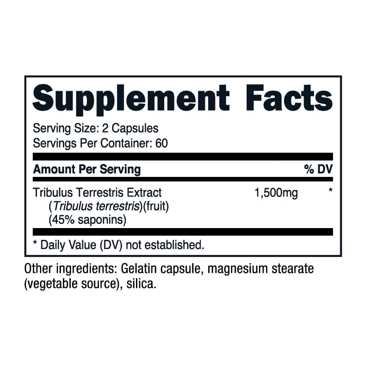 Foto 7 pulgar | Suplemento Nutricost Extracto De Tribulus Terrestris 1500 Mg 120 Cápsulas - Venta Internacional.
