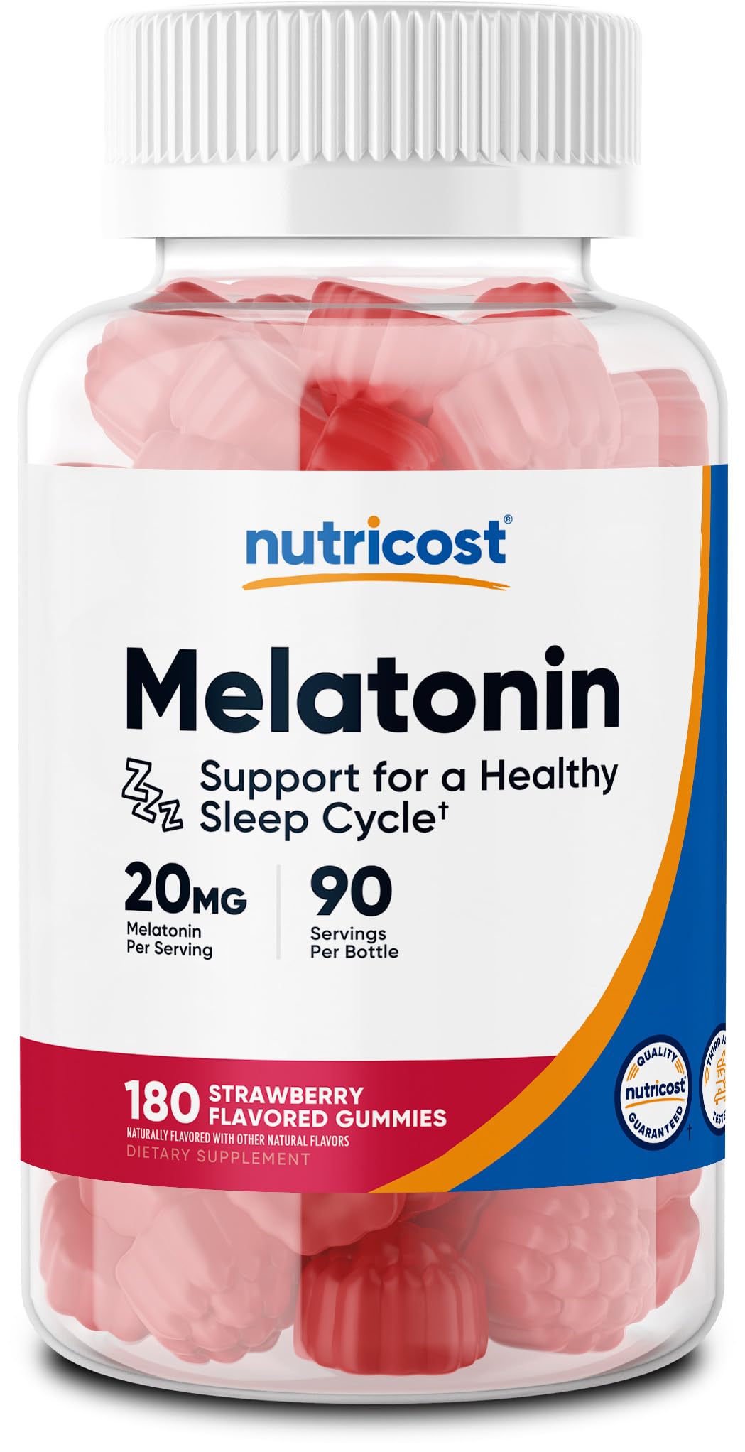 Foto 2 pulgar | Gomitas De Melatonina Nutricost 20 Mg/porción 180 Gomitas - Venta Internacional.
