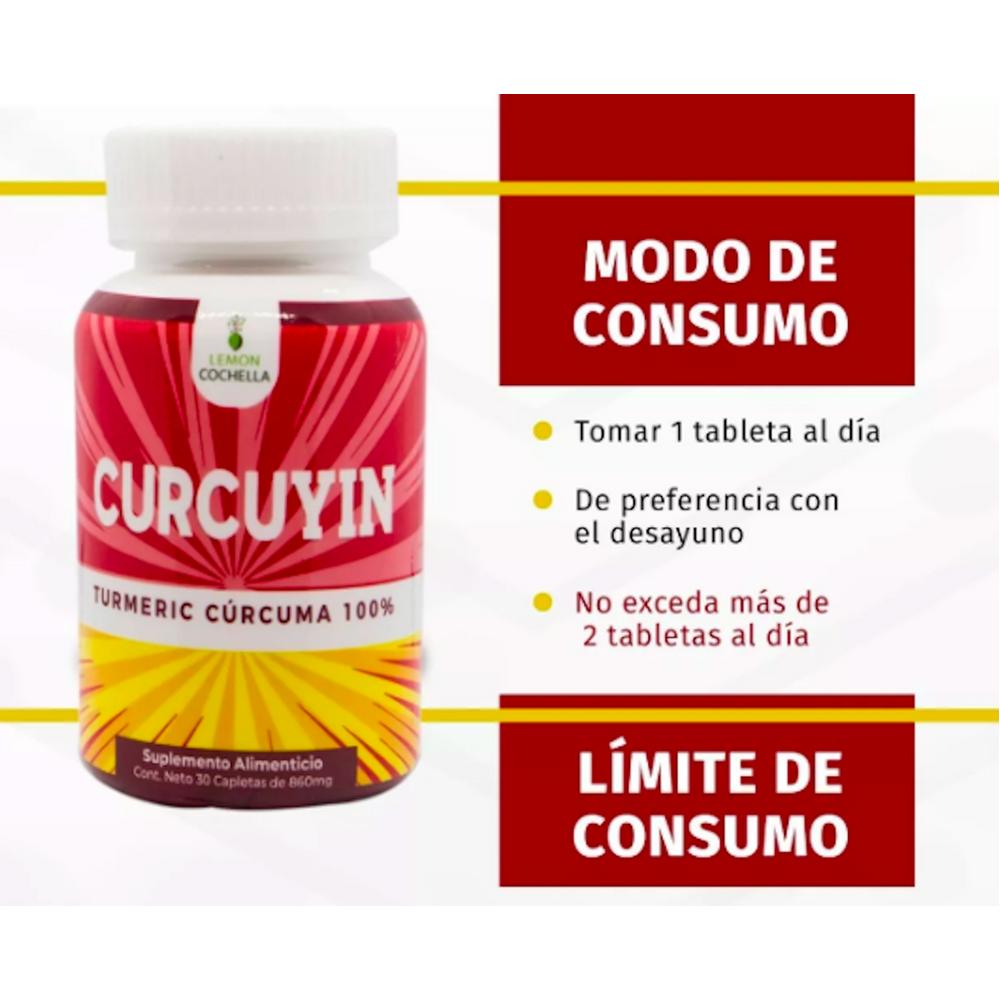 Foto 5 pulgar | Curcuyin (Cúrcuma) Lemon Coachella 30 Cápsulas
