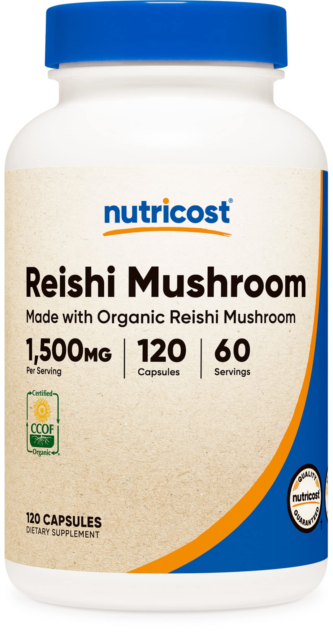 Foto 2 pulgar | Suplemento Nutricost Cápsulas De Hongos Reishi 1500 Mg 120 Unidades - Venta Internacional