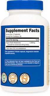 Foto 4 | Suplemento Nutricost Cápsulas De Hongos Reishi 1500 Mg 120 Unidades - Venta Internacional