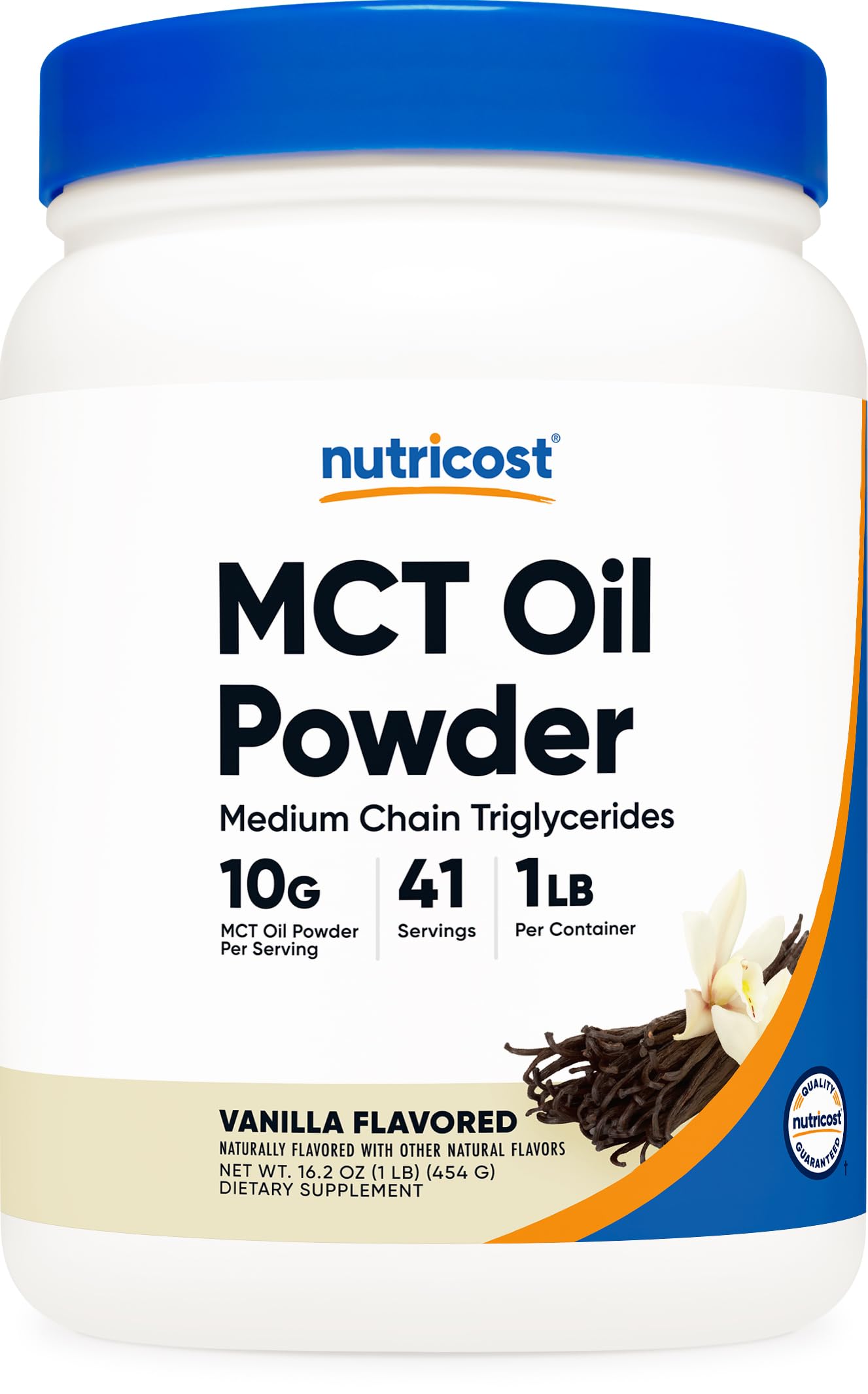 Foto 2 pulgar | Aceite Mct En Polvo Nutricost Premium, 454 G, Sabor Vainilla, Cetogénico - Venta Internacional.