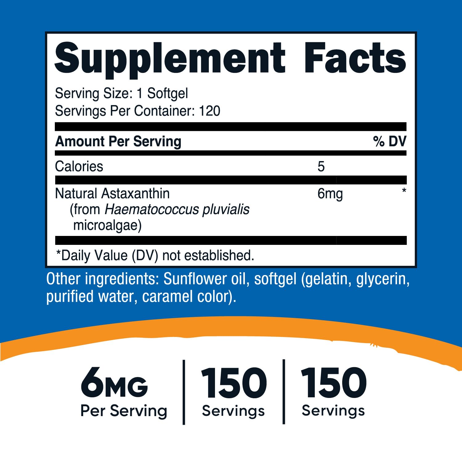 Foto 3 pulgar | Suplemento Nutricost de Astaxantina 6 Mg 120 Cápsulas - Venta Internacional