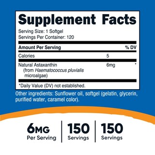 Foto 2 | Suplemento Nutricost de Astaxantina 6 Mg 120 Cápsulas - Venta Internacional